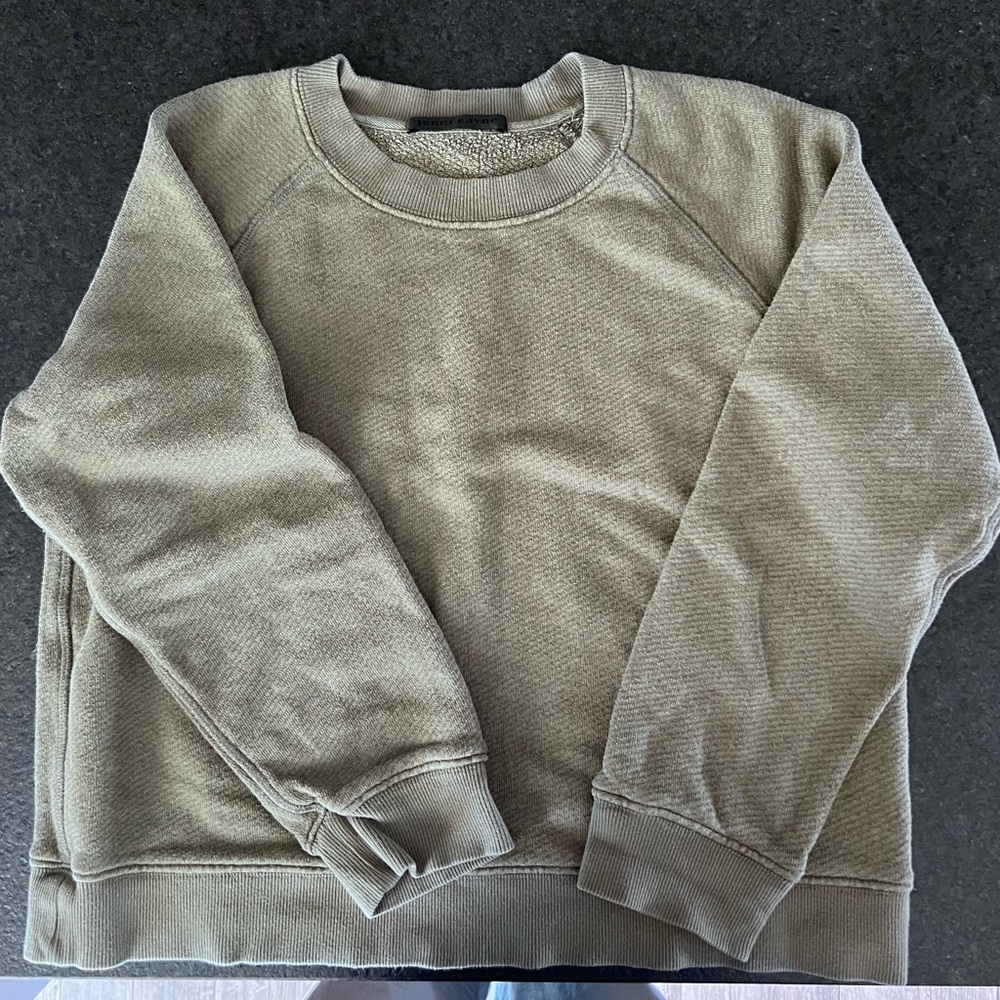 Jenni Kayne Saturday Sweater Size S Olive Green Cozy Crewneck Pullover
